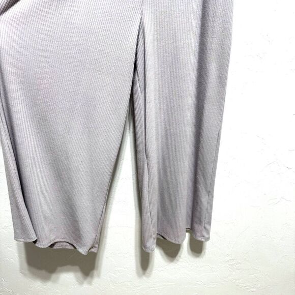 Made With Love Jumpsuit Violet Wide Leg Ribbed Stretch Soft Womens size Small - Picture 5 of 8